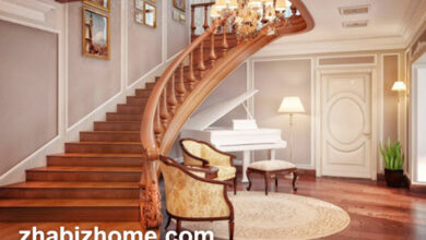 اجرای لوکس کف پله چوبی در کردان